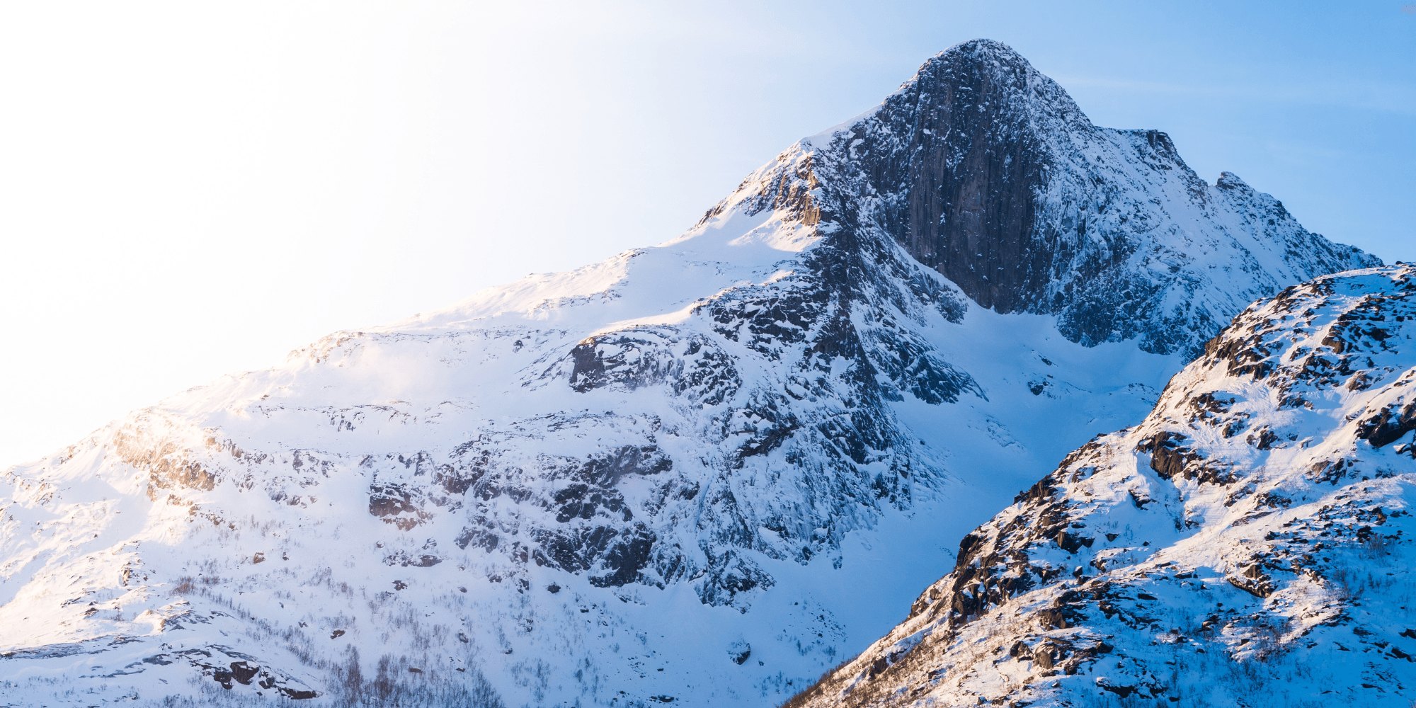 Mountain with snow